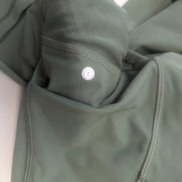 Lululemon Power Thru High-Rise Tight 25" Size 2 Green Twill  *Free tote bag - Picture 15 of 16